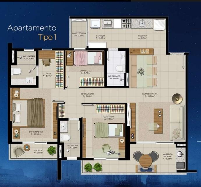 Apartamento, 3 quartos, 90 m² - Foto 12